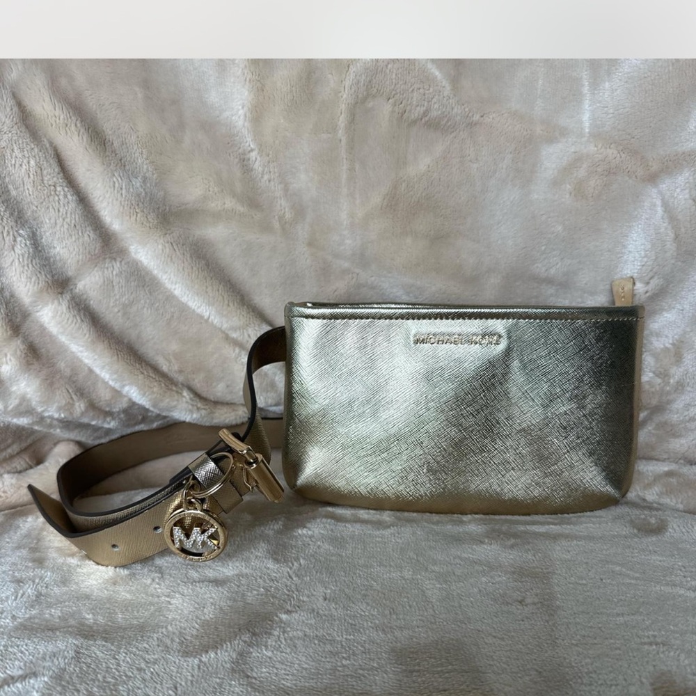 Michael Kors Metallic Gold Belt Bag L/XL